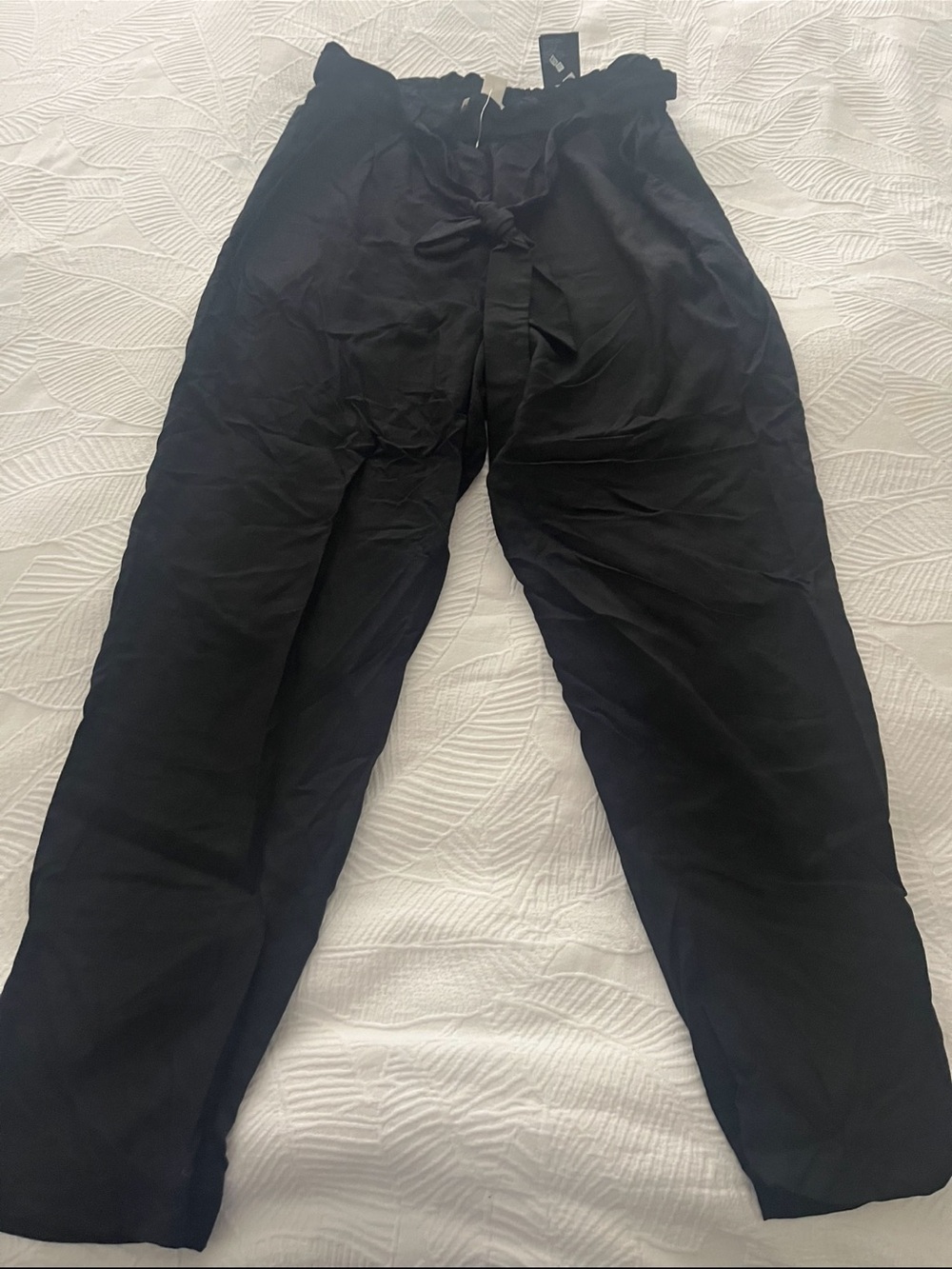 Women HM  Black Casual Drawstring Pants